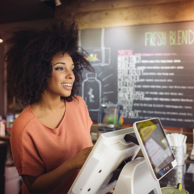 Encaissement sur un terminal SenPay dans un commerce